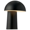 Černá kovová nabíjecí stolní LED lampa Faye