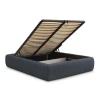 Tmavě modrá bouclé dvoulůžková postel Inera 160 x 200 cm s úložným prostorem -fv-interier-25